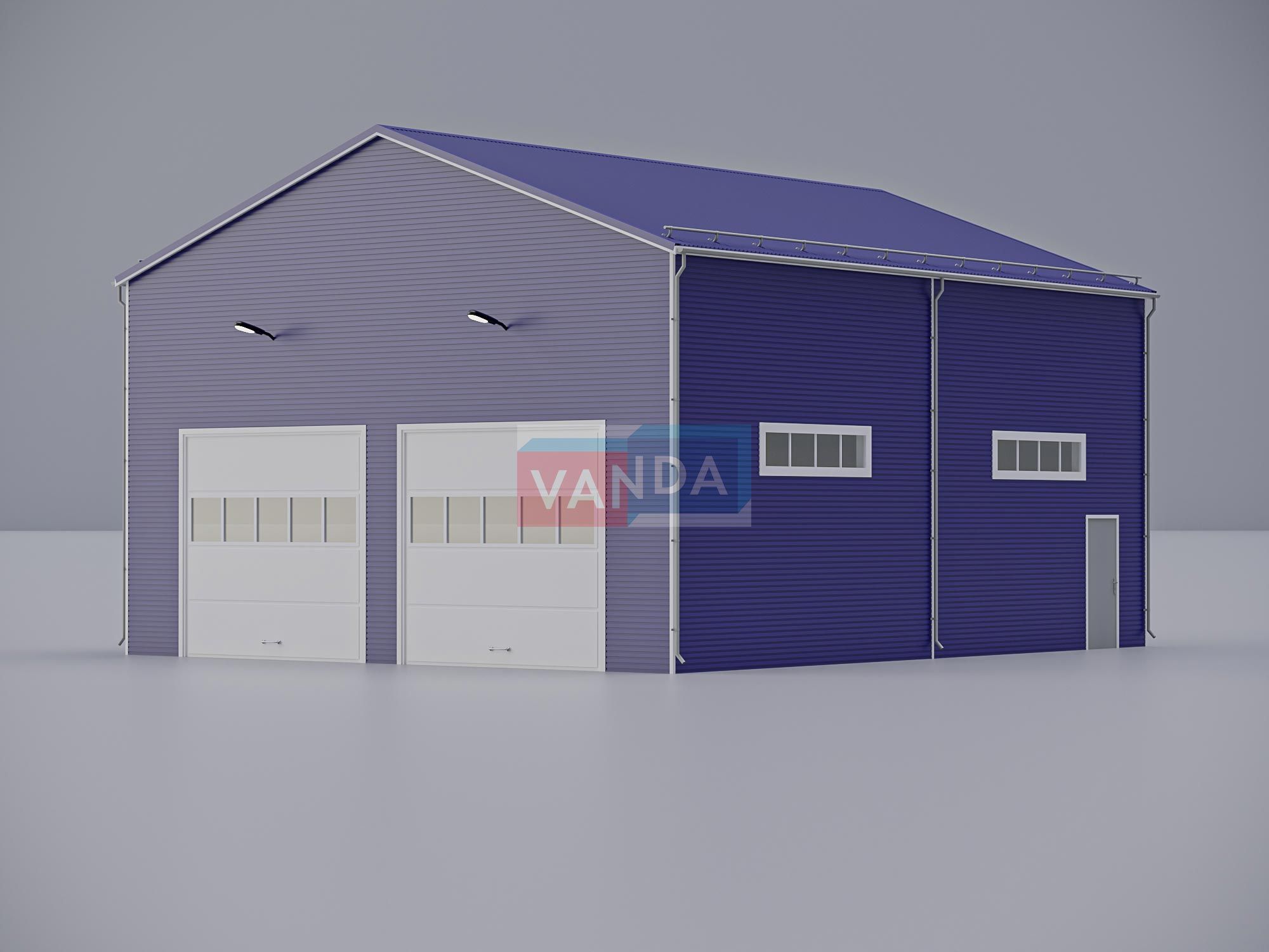 Гараж из сэндвич панелей 10х12